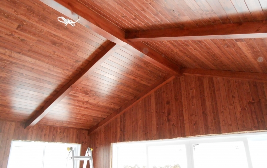 Plafond en bois - Jeff Tech Rimouski